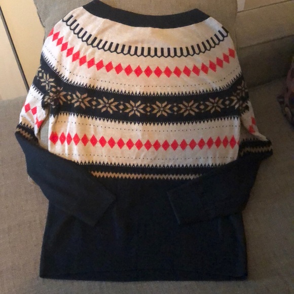 Talbots wool/mohair intarsia knit crewneck.  Small - Picture 4 of 4